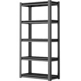 OS MOTOR 72" Storage Shelving Unit, Heavy Duty 5-Tier Adjustable Metal Rack, Standing Utility Shelves for Garage, Basement, Pantry, Kitchen, Warehouse, 3000 lbs Capacity, 72" H x 35" W x 16" D, Black OS MOTOR