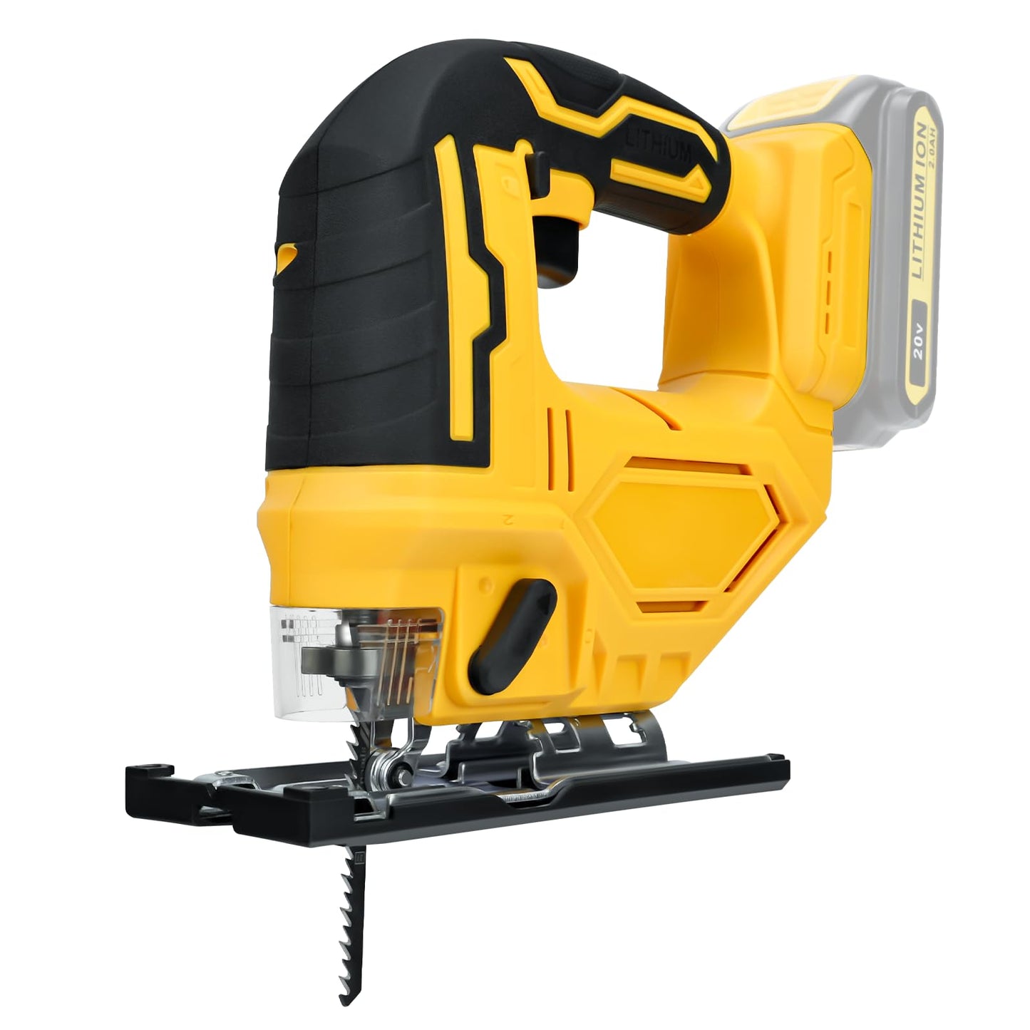 Cordless Jig Saw for DeWalt 20V Battery, 0°-45° Bevel Cuts, Brushless Jigsaw Tool, 3-Position Orbital for Wood/Metal/PVC Cutting - WoodArtSupply