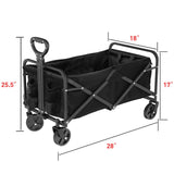 SUZHI Small Foldable Wagon & shopping carts with wheels for Groceries, Black Wagon Carts Foldable, Apartment wagon, Garden Wagon, Grocery Wagon, Collapsible Wagon Lightweight Black (8 colors optional) SuZhi