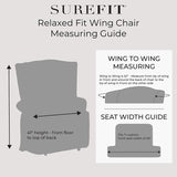 SureFit Essential Twill Parent Listing (Wing Chair, White) SureFit
