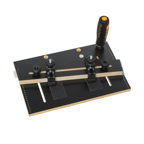 POWERTEC Table Saw Tapering Jig, Small Parts Taper Jig with 3/4" x 3/8" Miter Bar, Adjustable Hold Down Clamp, Non-Slip Grip Strips, Ergonomic Handle - Table Saw Jig Accessories (71875) POWERTEC