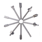 Yakamoz 10Pcs 1/8" Shank Titanium-Coated Router Bit Set Carbide Engraving Milling Cutter Trimming Bits for DIY Woodworking Carving Drilling Rotary Tools YAKAMOZ
