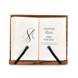 NIRMAN Acacia Wood Book Stand Adjustable Angle Reading Book Holder for Textbook, Receipe, Music Books, Tablet for Home Office Kitchen Lightweight Bookstand (11" x 9" x 1.5") NIRMAN