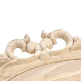 Antrader 1-Pack Wood Carved Onlays Appliques,Oval Shaped Unpainted Solid Wood Carving Decal for Door Cabinet Cupboard Wall Ceiling,26×15cm Antrader