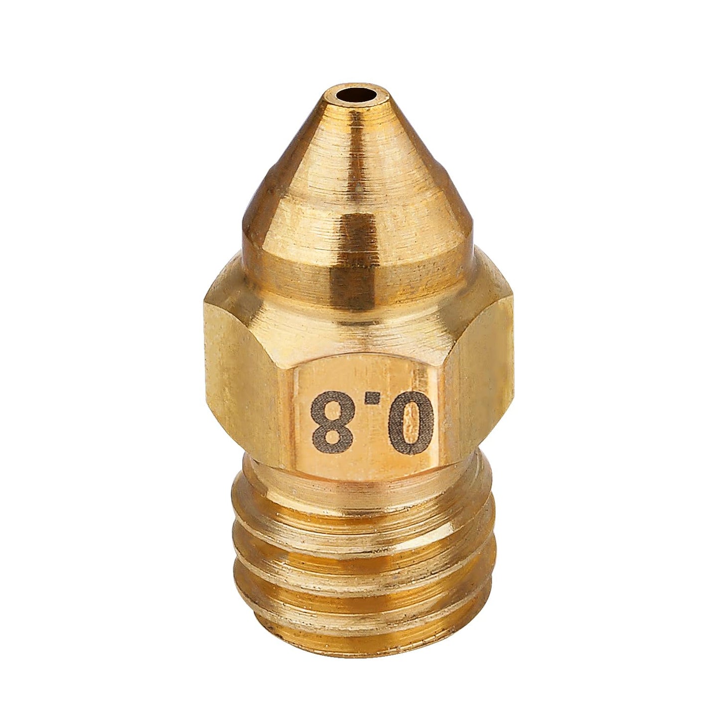 DUROZZLE MK8 Nozzles 3D Printer Brass Nozzles Kit 0.4mm 0.6mm 0.8mm with Storage Box for Ender 3, Ender 5, CR-10, Elegoo Neptune 3, Sovol SV06 and More, Pack of 10