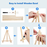 MOGTAA Eiffel Tower Paint by Numbers Kit for Adults Beginners with Frame, Abstract Landscape Adult Paint by Number Kits on Canvas with Easel, Easy DIY Oil Painting Kits for Home Decor, 8x12in MOGTAA