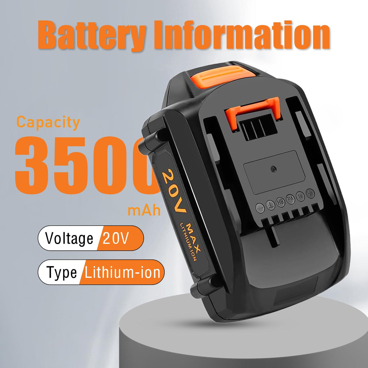 Upgraded 3.5Ah 2Pack 20V Battery Replacement for Battery 20V Power Share Max 20V Lithium-ion Battery Compatible with 20V Battery WA3575 WA3525 WA3520 WG151s WG891 Leaf Blower Tools Batteries Bonadget