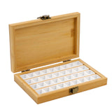 Pufguy 4x6 Inch Empty Wooden Paint Palette Box Portable Wooden Paint Palette Wooden Watercolor Paint Palette, 36 Wells Pufguy