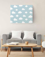 Zoileodpish Clouds Paint by Numbers Blue Sky Painting on Canvas Kit for Adults Beginners with Wooden Frame Easy to Paint DIY for Home Wall Decor Gift, 16" Wx12 L Zoileodpish