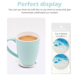 100Pcs Car Coaster Packaging for Selling, Sublimation Car Coasters Cards with 100pcs Bags Suitable for Business Packaging Display, Sublimation Car Coasters Cards for Selling WoodArtSupply