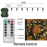 Solhice 2 Pack 20ft Christmas Lights Battery Operated String Lights with Remote Control, 50 LEDs Clear Mini Lights Warm White Xmas Tree Lights for Bedroom Indoor Outdoor Decor Solhice