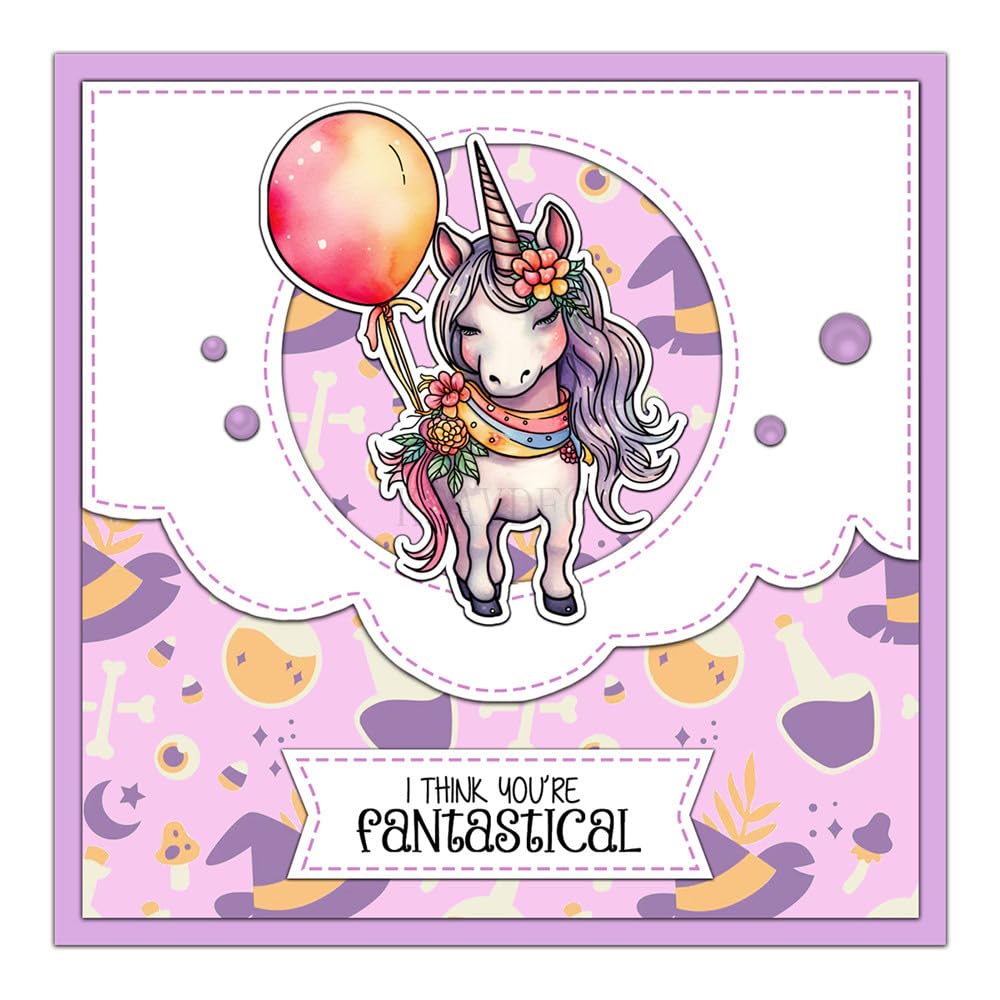 Unicorn Words I Love You Clear Stamps and Die Cuts Sets for Handmade Card Making Metal Cutting Dies Stencils Scrapbook Kit Embossing Supplies 2024-2025 Seals Template KSAVDFG
