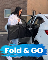 PARTYPONG Black Folding Portable Party Bar with Black Skirt, Storage Shelf, and Carrying Bag - Single Set PARTYPONG