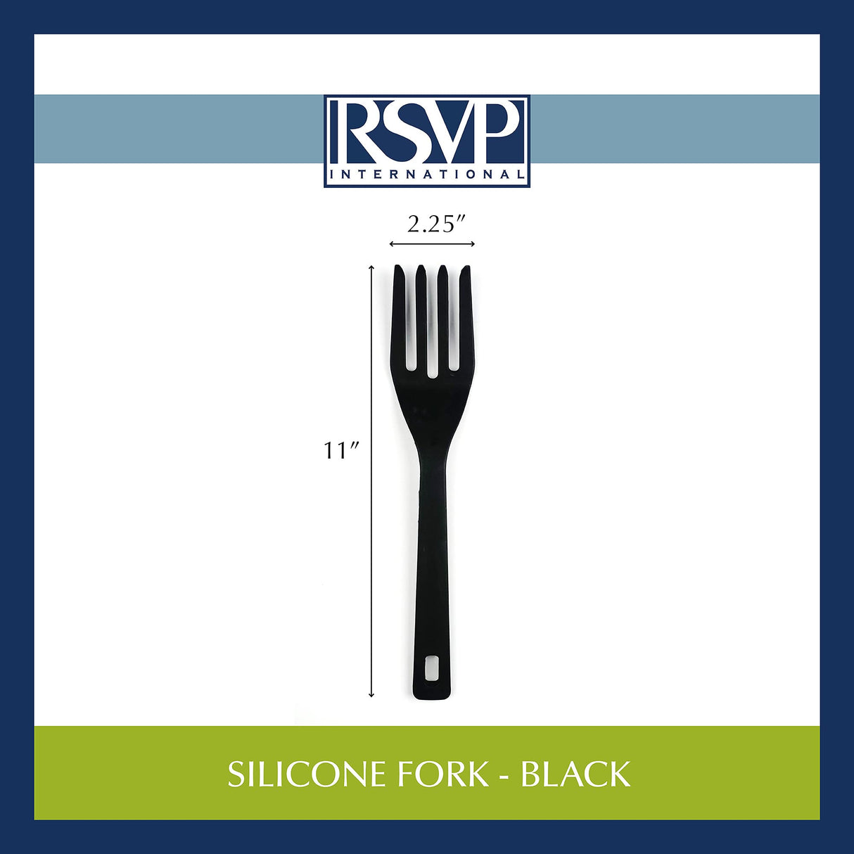 RSVP International (EFF-TQ) Silicone Flexible Fork, Black, 11" | Mixes Ingredients, Mashes Food, Whisks Eggs, & More | Dishwasher Safe & Heat Resistant | Baking, Serving, Mixing Made Easy RSVP