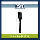 RSVP International (EFF-TQ) Silicone Flexible Fork, Black, 11" | Mixes Ingredients, Mashes Food, Whisks Eggs, & More | Dishwasher Safe & Heat Resistant | Baking, Serving, Mixing Made Easy RSVP