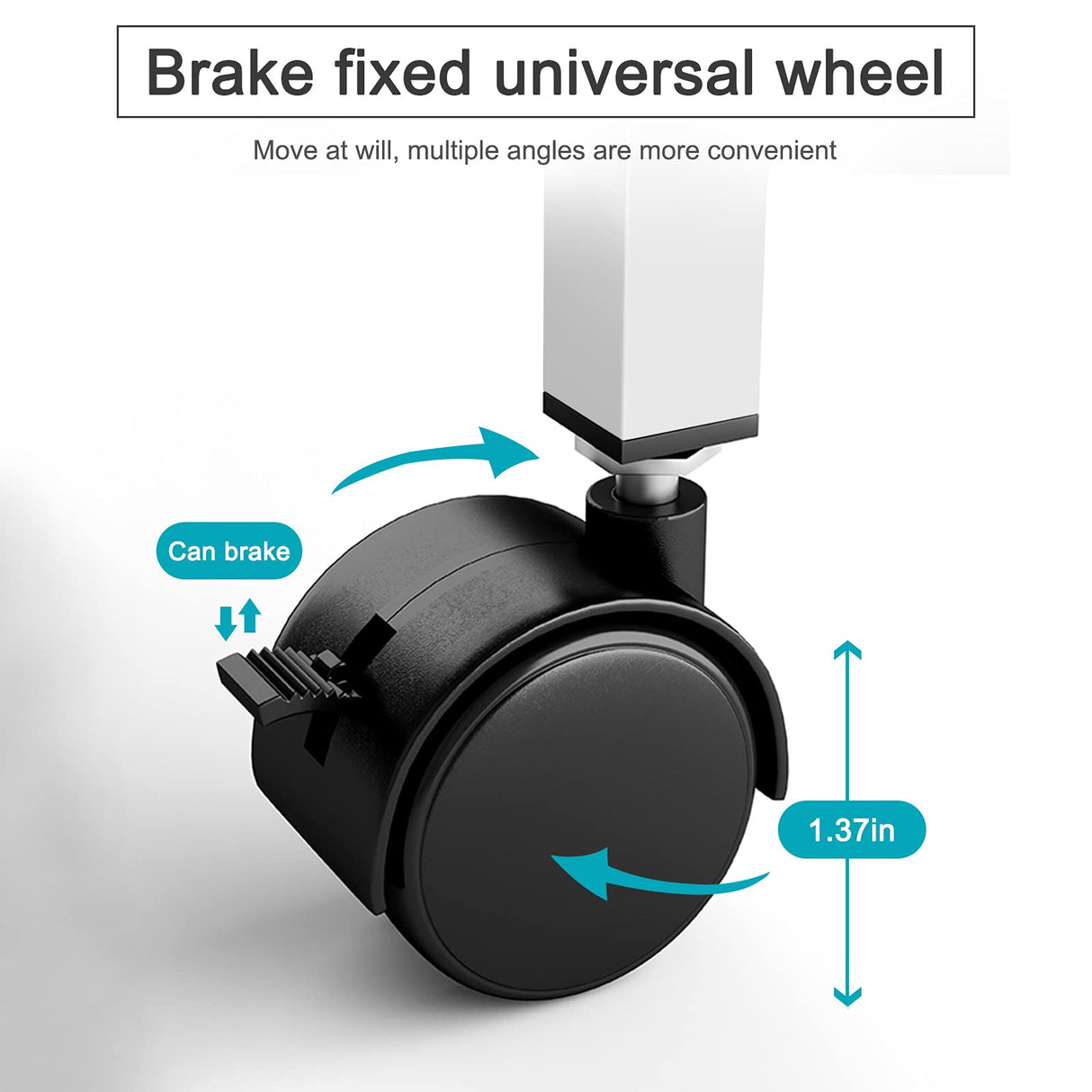 KOUPA Adjustable Height Standing Desk, Writable Tempered Glass Desktop with Eraser, 360° Flip, Wheels – Ideal for Small Spaces and Home Offices, 24 in, White(Adjustable Height: 32-47 in) KOUPA