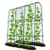 DoCred Tall Garden Arch Trellis Cucumber Trellis for Climbing Plants, 71in Tall Metal Plant Support Trellis for Climbing Vine Vegetable/Fruit/Flower Outdoor Yard Lawn Garden Arch Tunnel Trellis DoCred