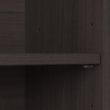 Bush Furniture Cabot Tall 5 Shelf Bookcase | Large Open Bookshelf in Heather Gray | Sturdy Display Cabinet for Library, Living Room, and Home Office Bush Furniture