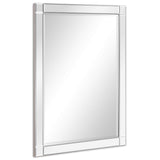Empire Art Direct MOM-20025C-3040 Modern Squared Corner Rectangle Wall Mirror for Vanity & Bathroom Solid Wood Frame, 1"-Beveled Center, Ready to Hang, 30" x 40", Clear Empire Art Direct