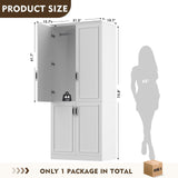 MEISSALIVVE Armoire Wardrobe Closet with 4 Door, 74.8" Large Wardrobe Cabinet with Hanging Rod, Freestanding Modern Bedroom Armoire Storage Cabinet, White MEISSALIVVE
