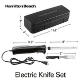 Hamilton Beach Set Electric Carving Knife for Meats, Poultry, Bread, Crafting Foam and More, Storage Case and Serving Fork Included, Black (74277) Hamilton Beach