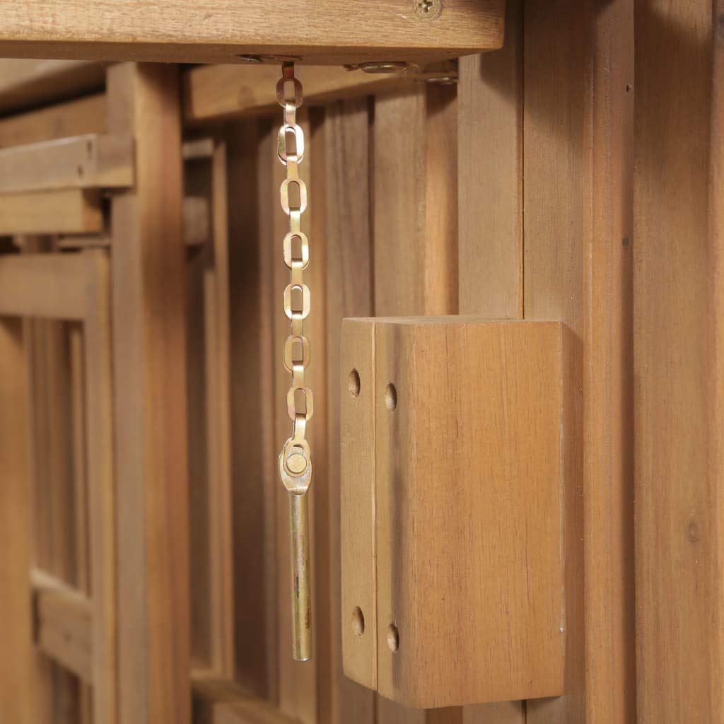 EstaHome Folding Sun Lounger | Foldable Chaise Lounge | Adjustable Outside Patio Sunlounger | Outdoor Wooden Garden Lounge Chair | Weather Resistant Brown Solid Acacia Wood 78.7" x 24" x 11.8"-33.9" EstaHome