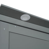 Murphy Bed Cabinet Queen Size with Sofa, Queen Murphy Bed with Couch, Adult Wall Murphy Queen Size Bed Frame with Storage Shelves and LED Lights, Grey Merax