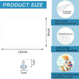 4 Pack Sublimation Aluminum Sign Blanks, White Heat Transfer Blank Metal Photo Sign Wall Frame Poster with 16 Nails for Yard Garden Graduation Birthday Party Living Room Bedroom 0.45mm WORFACE