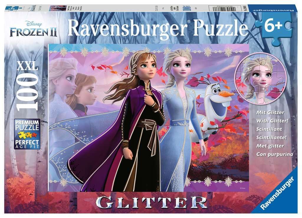 Ravensburger Disney Frozen 2 - Strong Sisters | 100-Piece Glitter Jigsaw Puzzle for Kids | Unique, Pieces | Development-Boosting Toy | Ideal Gift for All Ages Ravensburger