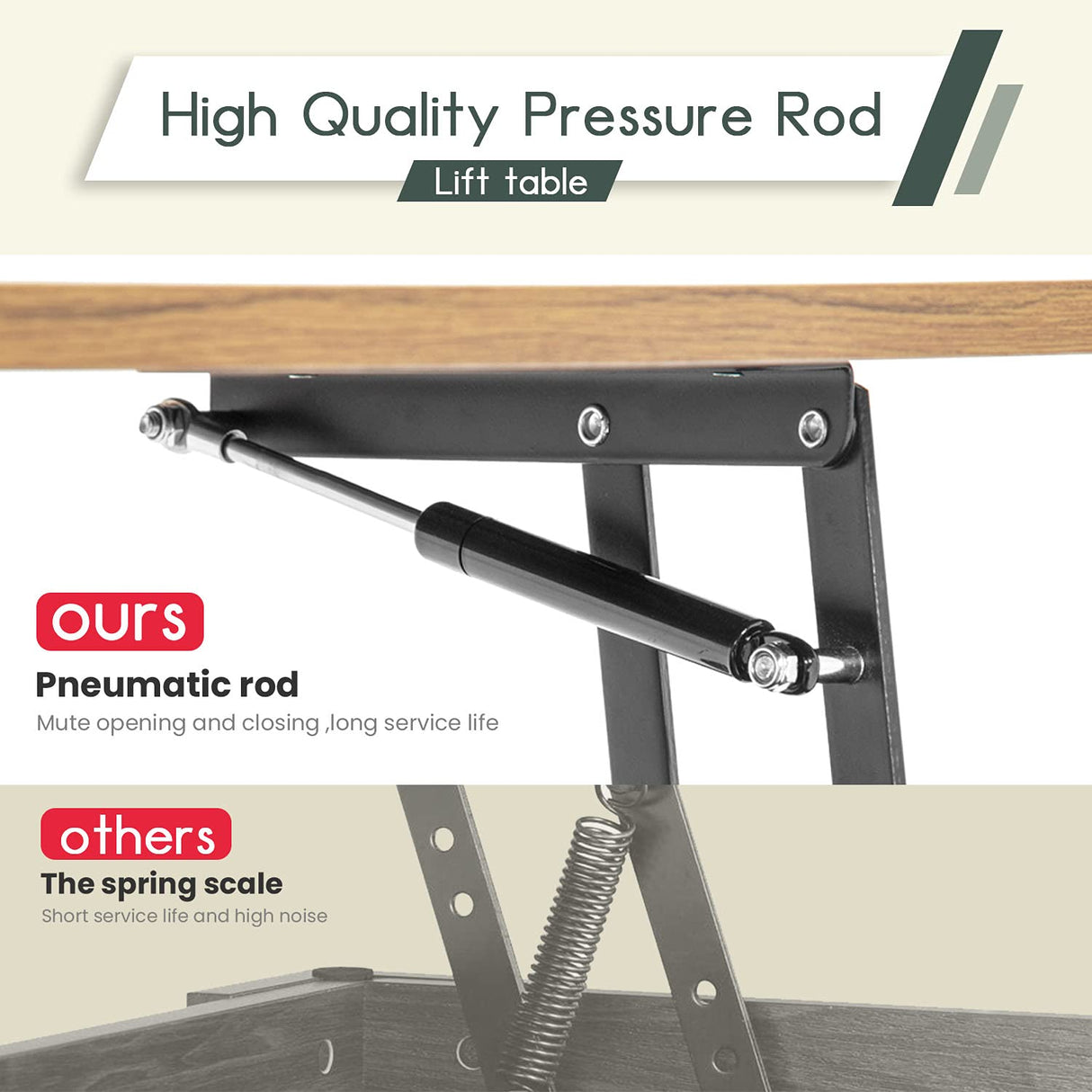 FDW Lift Top Coffee Table with Hidden Storage Compartment & Lower Shelf,Coffee Table with Lift Top for Living Room FDW