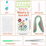 WEBEEDY Quilling Kit Flowers Paper Quilling Kit for Adults Beginner DIY Craft Quilling Paper Strips Filigree Painting Kit with Quilling Tools Handmade Home Room Wall Art Decor Creative Gift WEBEEDY