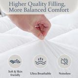 WhatsBedding 5 Inch Memory Foam Mattress Topper King for Pressure Relief, 100% Cotton Cover, Comfort Supportive Pillow Top Mattress Topper, 2000GSM Fluffy Shredded Memory Foam Filled WhatsBedding