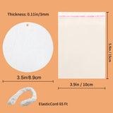 100 pcs sublimation air fresheners blanks Sublimation Blanks Products DIY Air Freshener for Car and Home Hanging Decoration Sublimation car freshener blanks (round)) GEKIXUTP