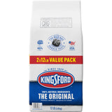 Kingsford Original Charcoal Briquettes, BBQ Charcoal for Grilling 12 Pounds Each (Pack of 2) (Package May Vary) Kingsford