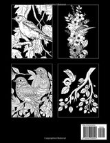 Midnight Songbird Coloring Book: Easy Coloring Pages On Black Background With Cute Birds For All Ages To Relax And Unwind | Ideal Gift For Special Occasions Majosta