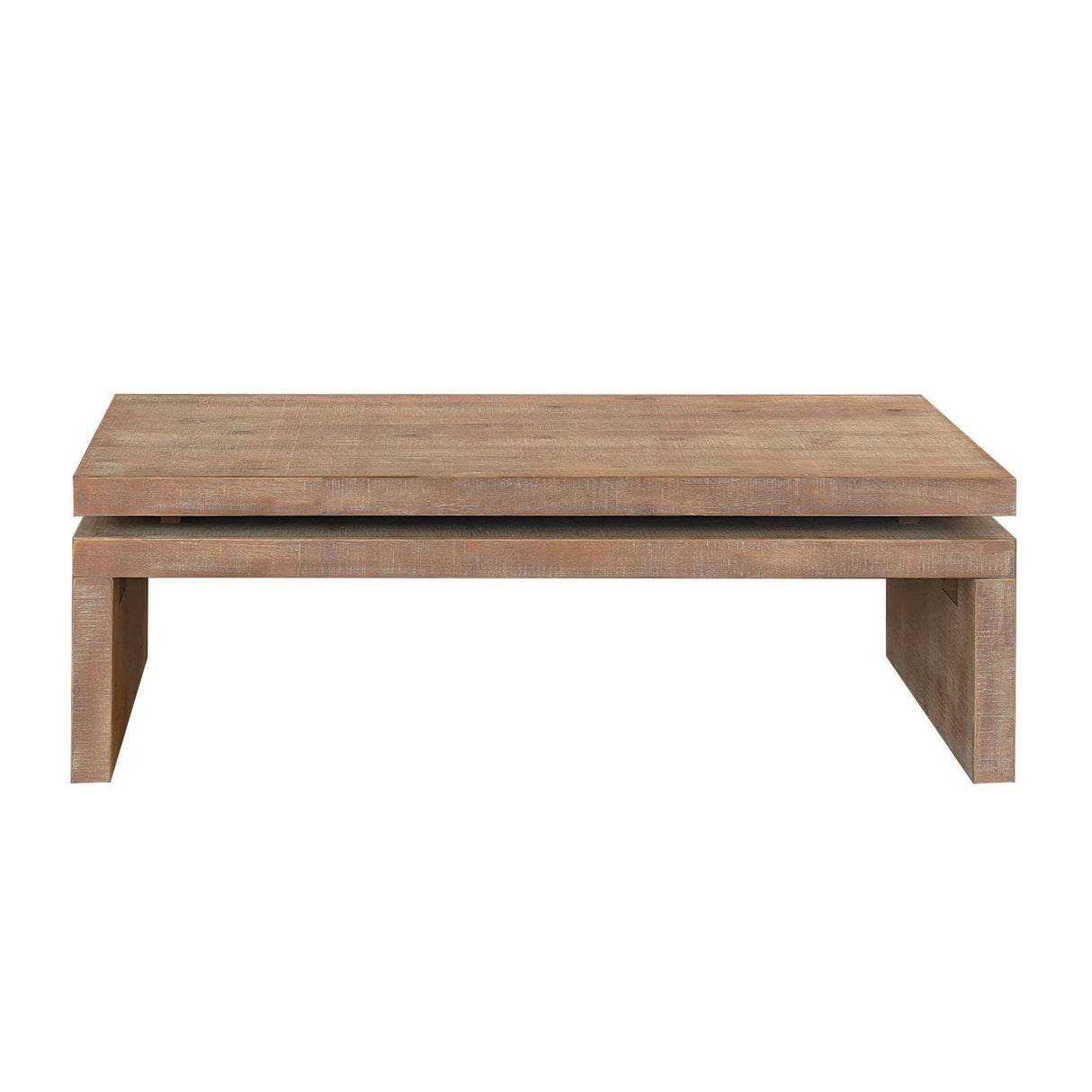 47.6" Wood Coffee Table, Mid Century Modern Farmhouse Wooden Coffee Tables for Living Room Natural Solid Firwood Tabletop Rectangle Center Table for Apartment Home Office Tea Table (Natural) ivoros