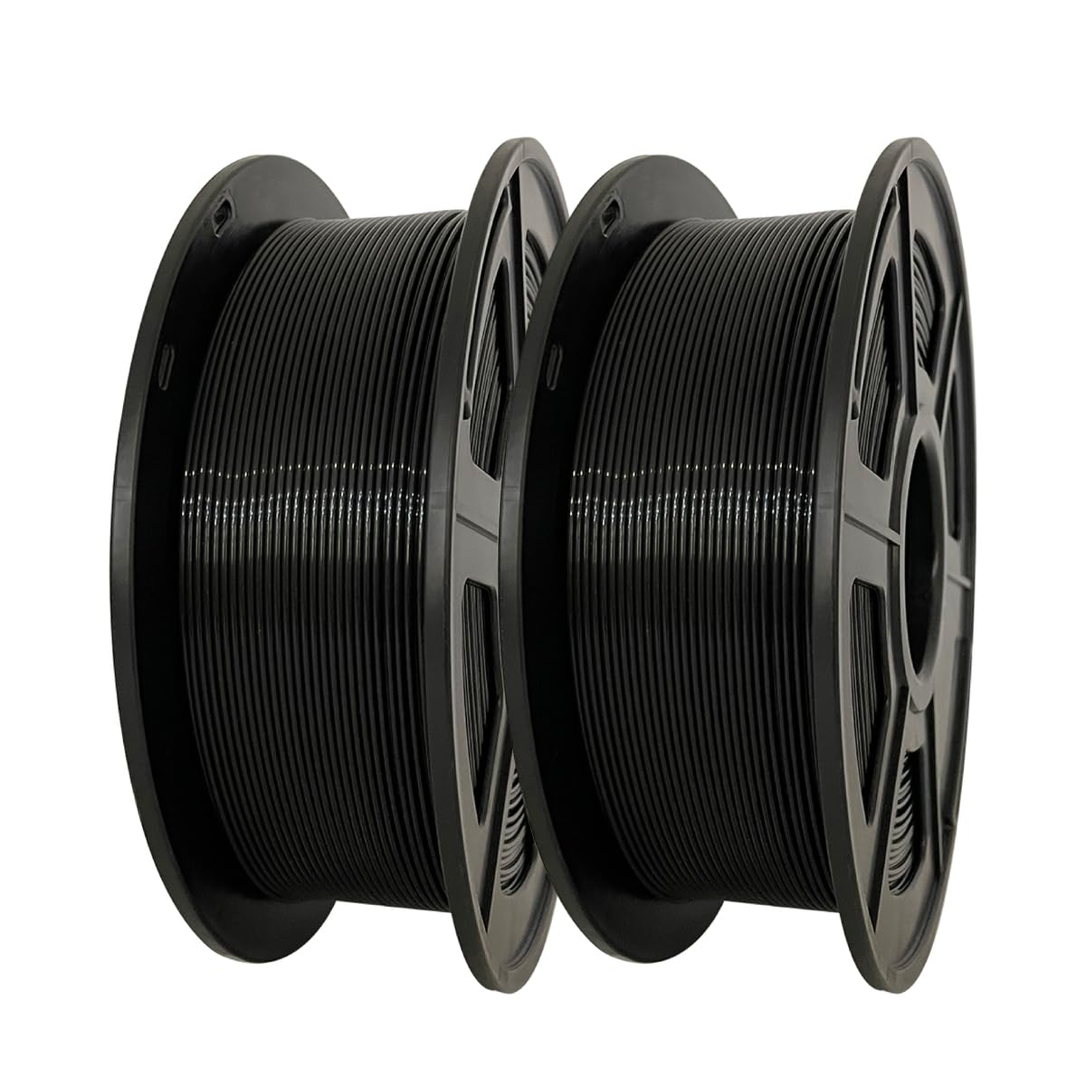 2KG PC Filament Bundle 1.75mm, Polycarbonate Filament,Tough and Heat Resistant 95C, PC Black 2 Spools*1kg(2.2lbs) WELLSHOW