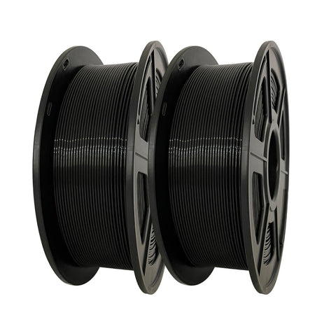 2KG PC Filament Bundle 1.75mm, Polycarbonate Filament,Tough and Heat Resistant 95C, PC Black 2 Spools*1kg(2.2lbs) WELLSHOW