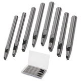 8 Size Oval Hole Punch for Leather 2mm-5mm, Boyistar Leather Craft Punch Tools Set Hollow Punching Oval Belt Hole Cutter Tool for Watch Band, Belt, Leather Crafting with Storage Box Boyistar