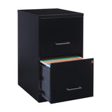 Lorell 14341 18 Deep 2-Drawer File Cabinet, Black Lorell