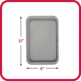 GoodCook Set of 2 Nonstick Steel 13" x 9" Cake Baking Pans with Covers, Gray GoodCook