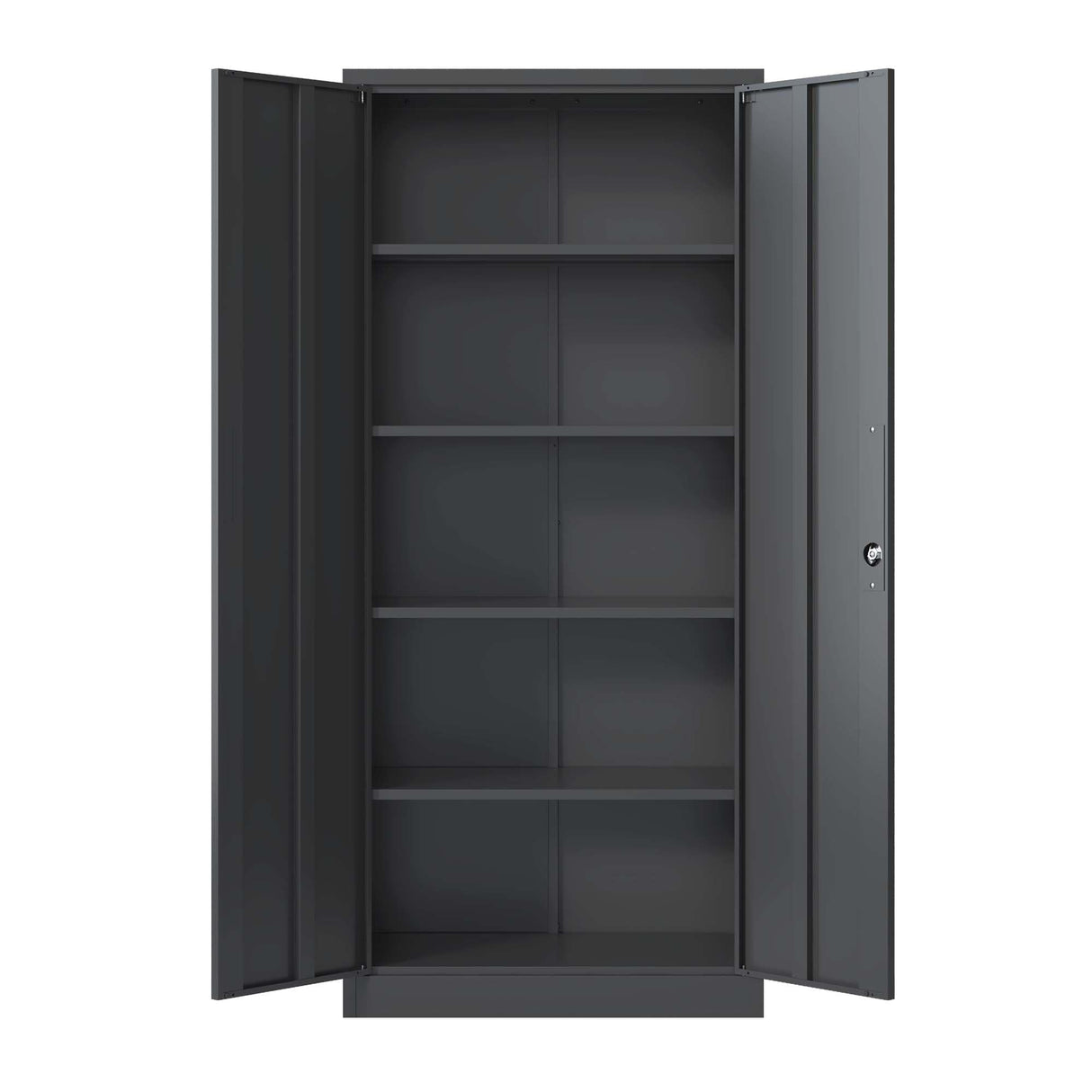 PBOGHLRD 72 Inch Tall Metal Storage Cabinet, Black Garage Tool Steel Locking Cabinet with 4 Adjustable Shelves, File Cabinet for Home Office, PBOGHLRD