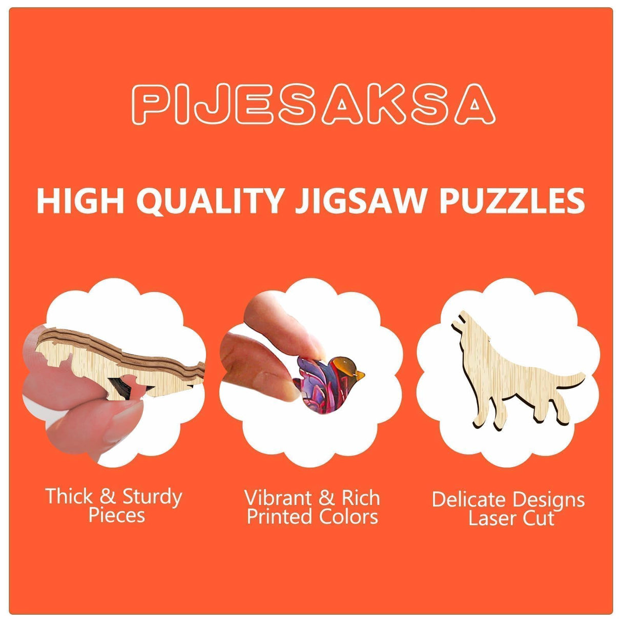Wooden Puzzles for Adults - Flat Puzzle with 3D Visual Effect Dragon Puzzle, Unique Shape 100 Pieces Wooden Jigsaw Puzzles, Paper Sculpture Modern Art Puzzle, Good Gift Idea for Family(S-8.5 * 8.5in) Pijesaksa