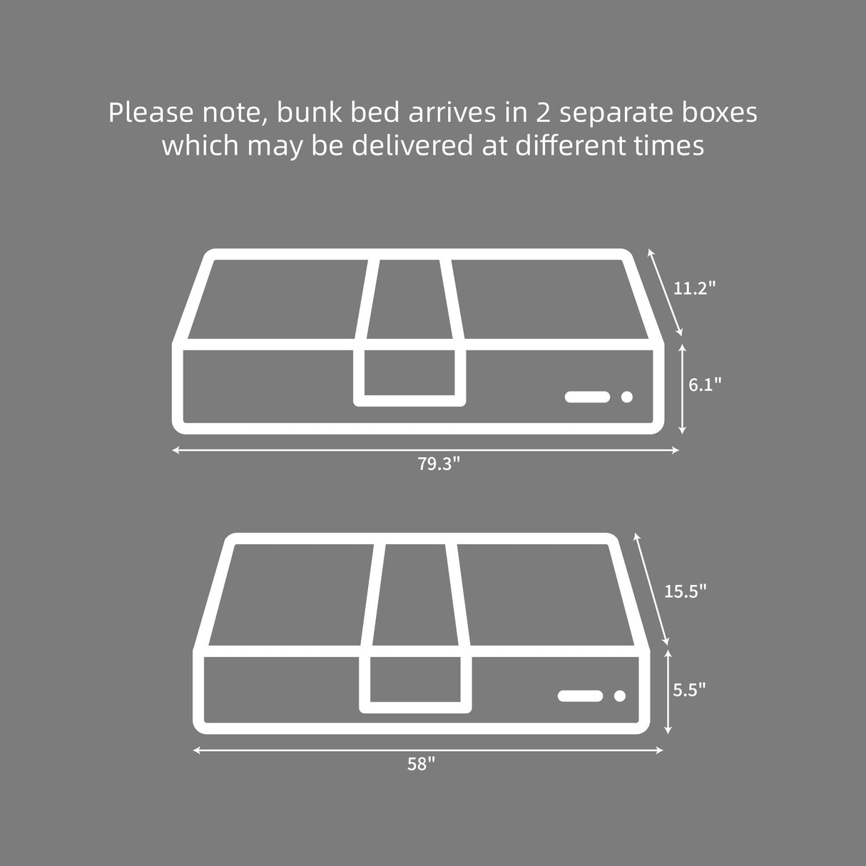 FLEXISPOT Full Over Full Solid Wood Bunk Bed with Ladder,Wooden Bunk Bed with High Guardrail and Ladder for Kids, Teens, Dorm Rooms, and Guest Rooms,No Box Spring Needed,White FLEXISPOT