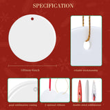 Sublimation Ornament Blanks 4 Inch 10 PCS Christmas Aluminium Round Decoration Aulsetch