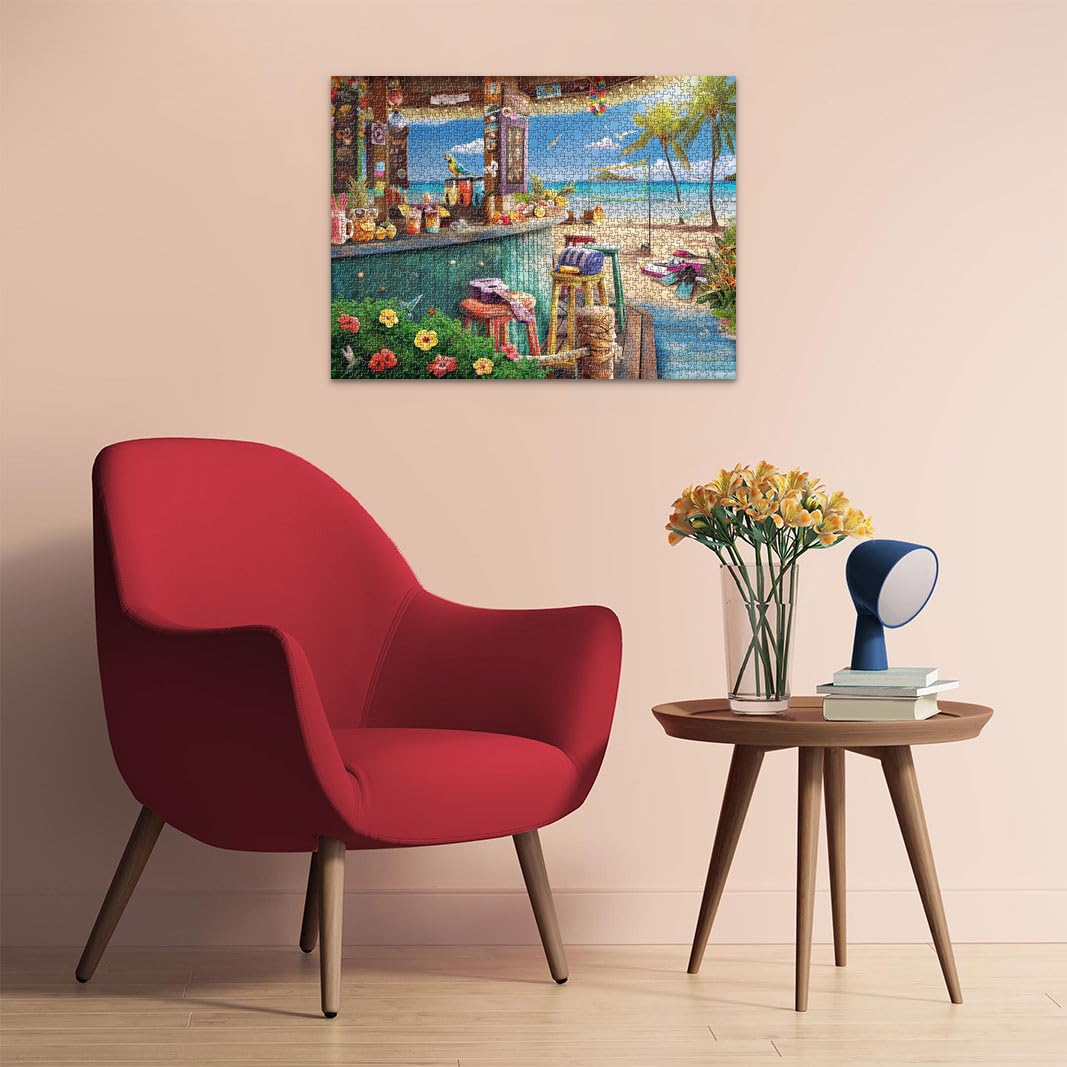 Ravensburger Beach Bar Breezes 1500-Piece Jigsaw Puzzle - Engaging Beach-Themed Artwork | Premium Quality | Perfect Interlocking Fit | Ideal for Adults and Kids Aged 14+ Ravensburger