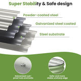 Pattiumo Oval 8x2x1.5 FT Galvanized Raised Garden Bed Kit, 31 in 1 Large Metal Planter Box for Outdoor Gardening, 18” Garden Bed for Vegetables Flower Herb(Sage Green) Pattiumo