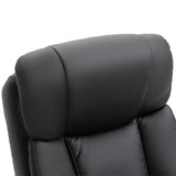HOMCOM PU Leather Massage Recliner Chair with Ottoman 10 Point Vibration Swiveling Armchair, Black HOMCOM