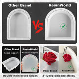 RESINWORLD 8'' Arch Mold, 3'' Deep Silicone Mold, Sturdy Large Molds for Bouquet Preservation, Shiny Resin Molds for Home Wedding Decor ResinWorld