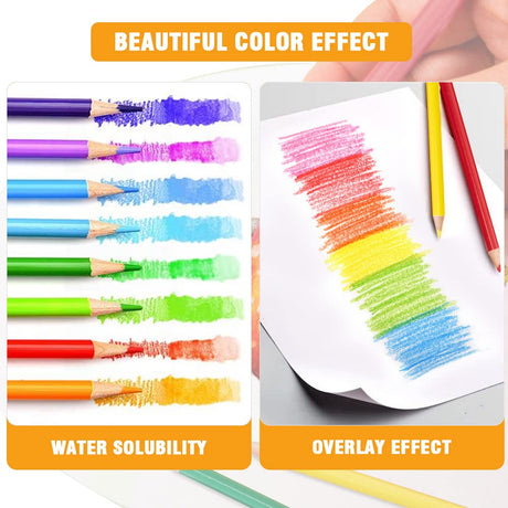 LBW Watercolor Pencils 120 Professional Water Colored Pencils for Adult Coloring Book Blending Sketching LBW